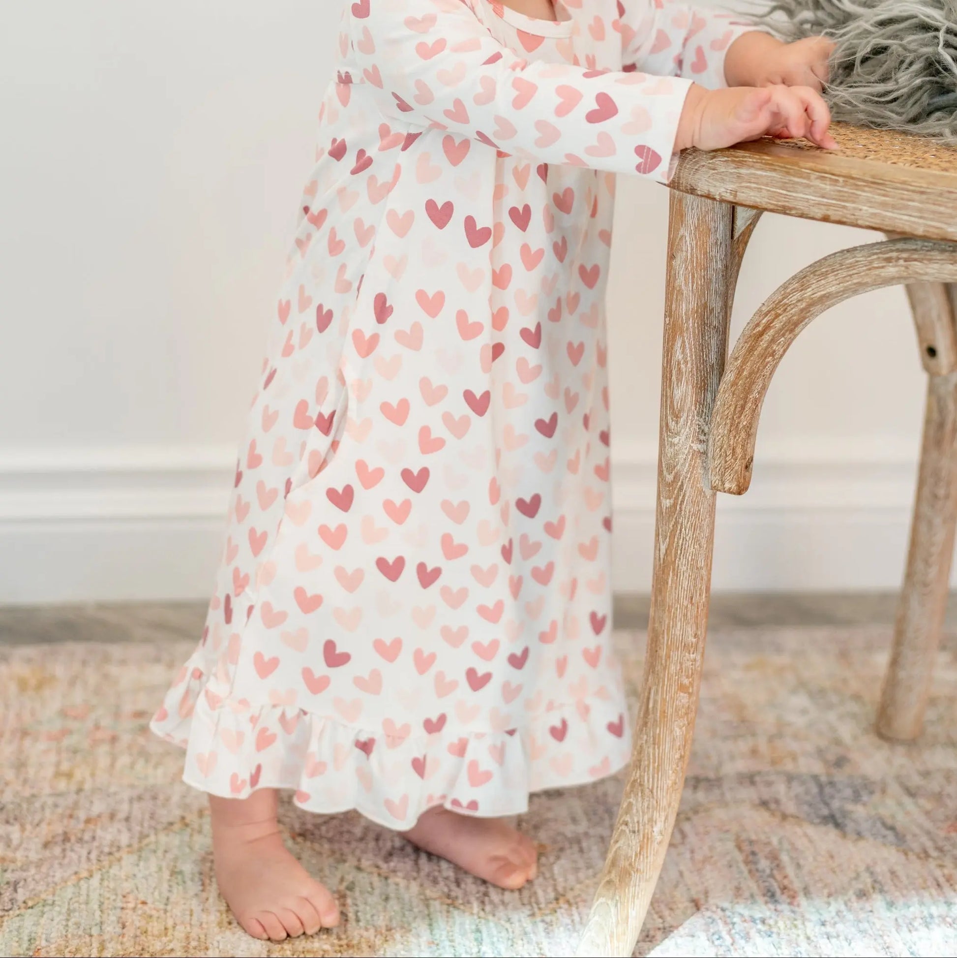 Boho Dress for Girls with Ruffles Long Sleeves and Pockets Sweet Bamboo
