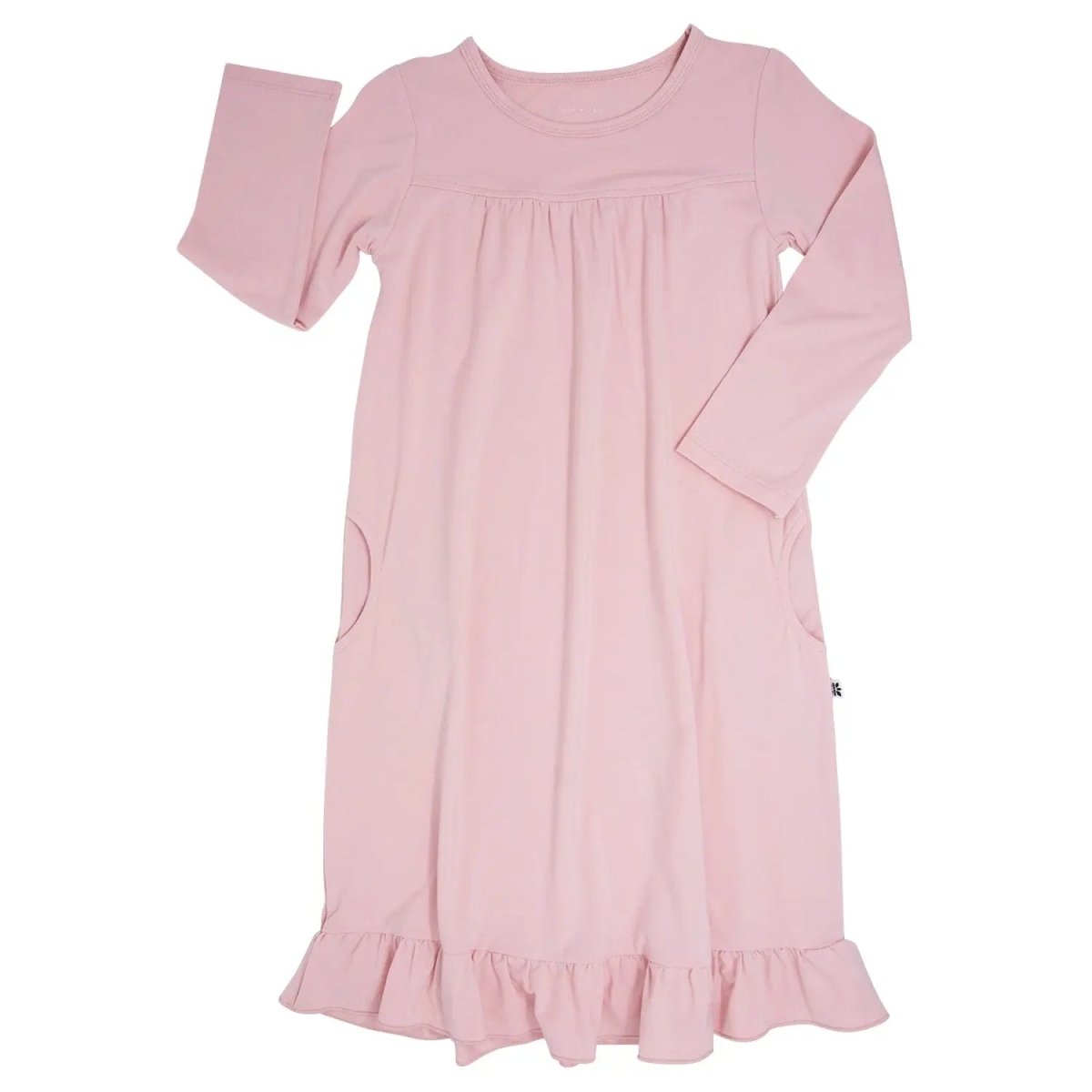 Sweet Bamboo Boho Dress for Girls with Ruffles and Double Sided Pockets for Playtime - 