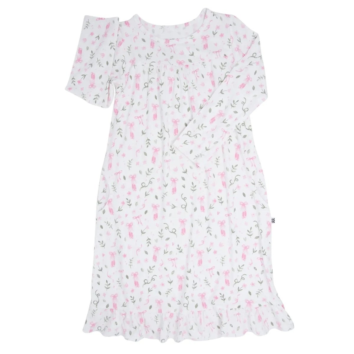Sweet Bamboo Boho Dress for Little Girls with Ruffles and Pockets for Playtime Fun - 