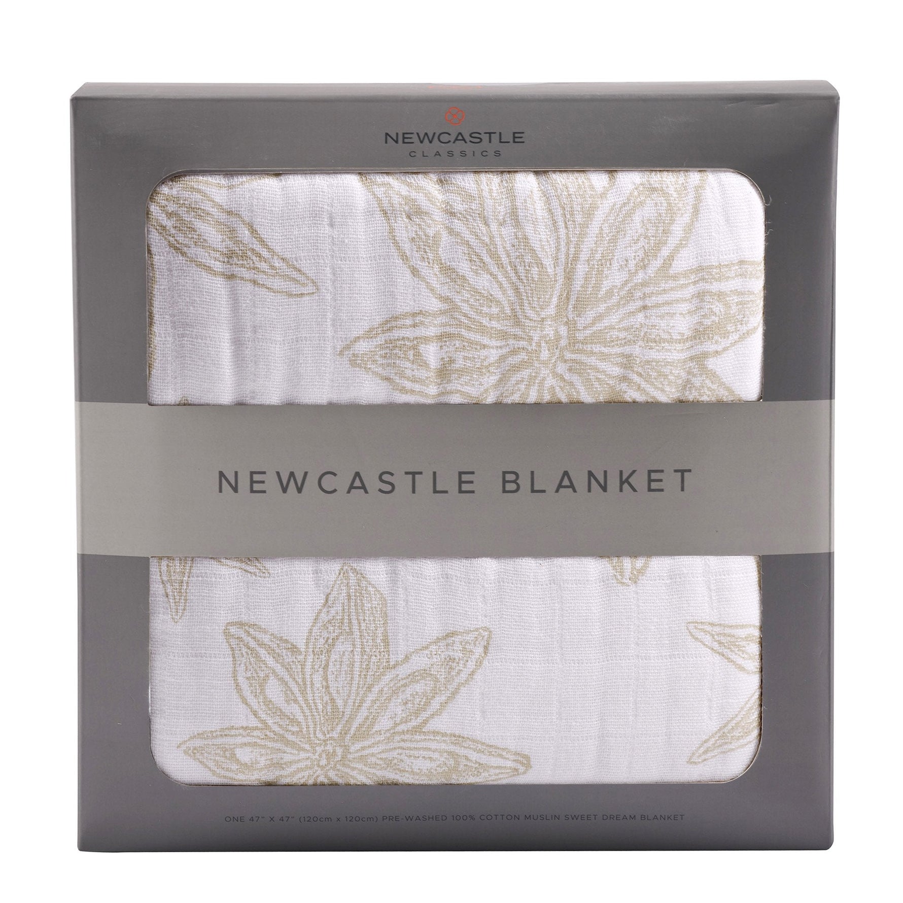 Boho Fields Cotton Muslin Newcastle Blanket - Breathable Organic Summer Essential | Everetts Place