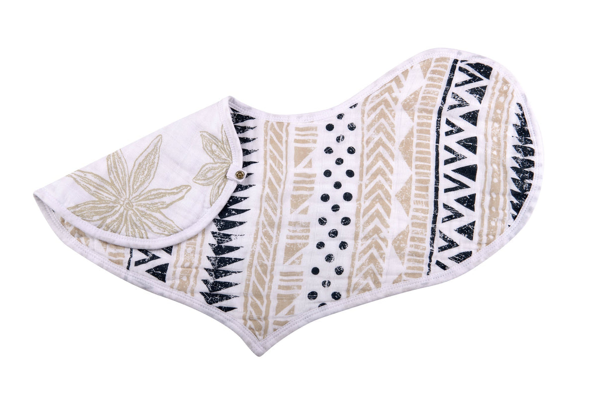 Newcastle Classics Boho Flower Heart Cotton Bibs 2PK