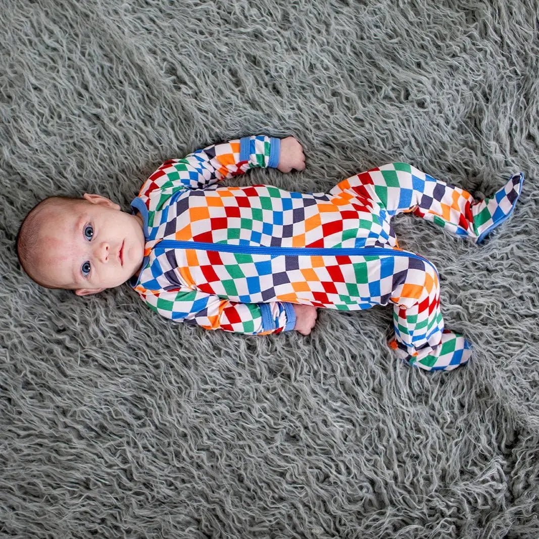 Bold Checks Footie - Sleeve, Baby & Toddler Clothing, Textile, Child, Toddler | Everetts Place