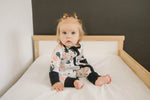 Little Joy Co. Boo Bash Bamboo Zippy Romper Pajamas For Newborn 0 3 Months - Everetts Place Boutique - 