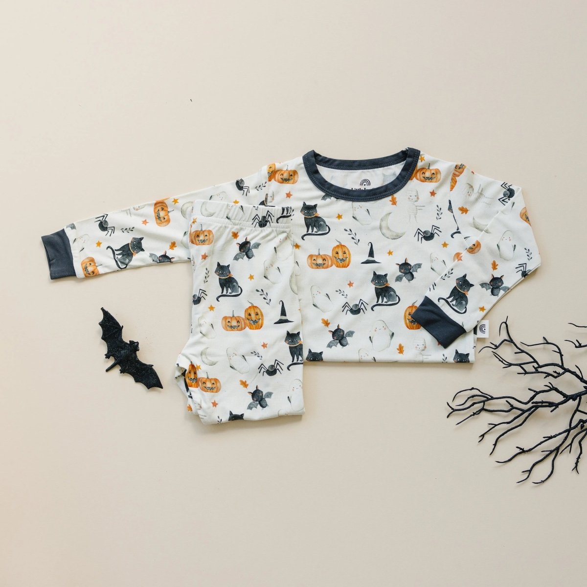 Little Joy Co. Boo Crew Bamboo Pajamas Set Two Piece For Kids Comfort Luxe - Everetts Place Boutique - 
