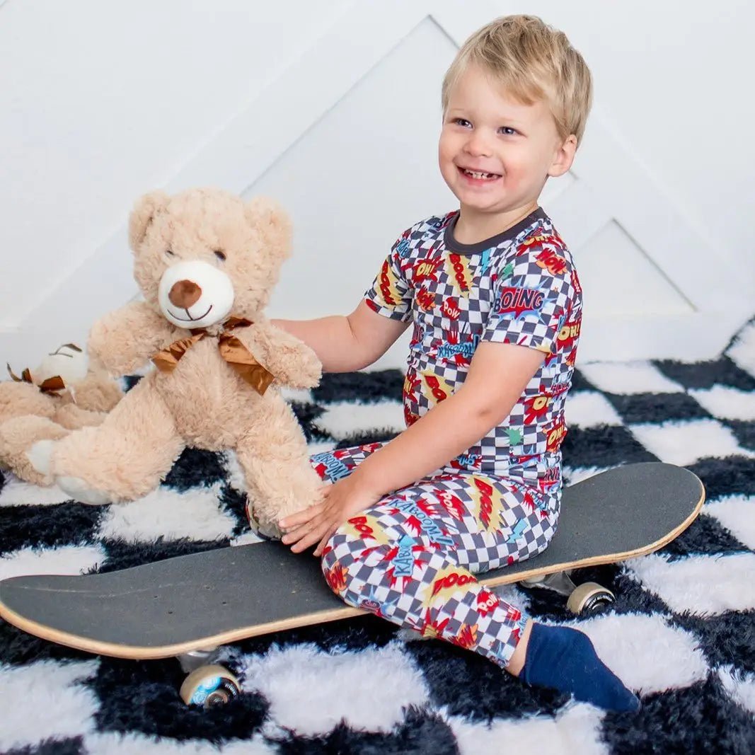 Boomin Checks S/S Pajama - Child, Happiness, Toddler, Baby & Toddler Clothing, Play | Everetts Place