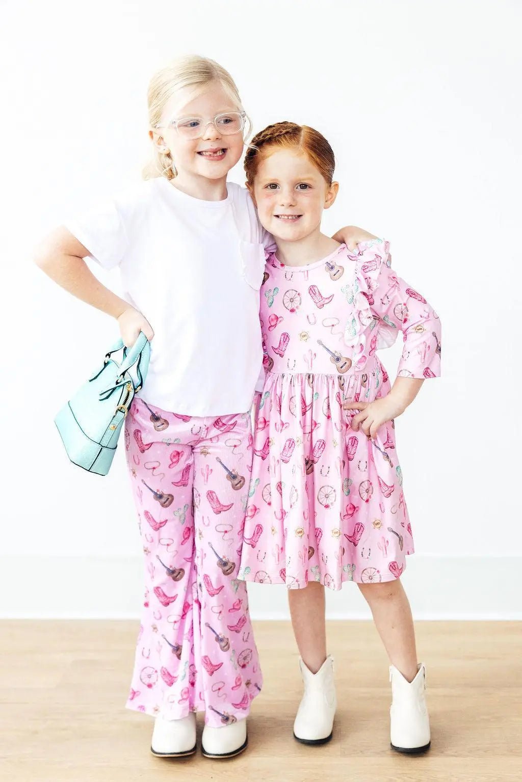 Mila & Rose ® Boot Scootin' 3/4 Sleeve Ruffle Twirl Dress - 