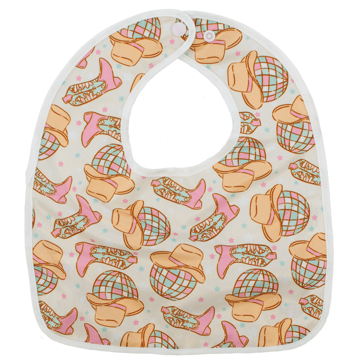 Texas Tushies Boot Scootin Booty Flip Bib with Pocket for Messy Toddlers - 