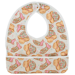 Texas Tushies Boot Scootin Booty Flip Bib with Pocket for Messy Toddlers - 