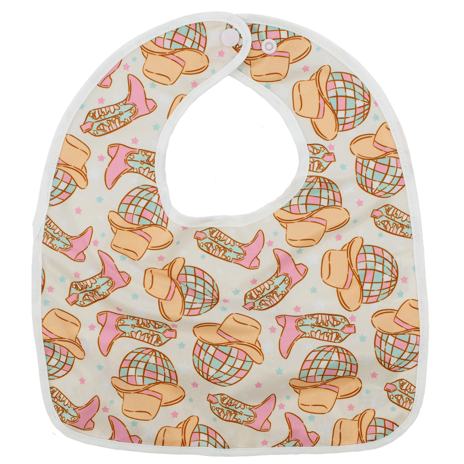 Boot Scootin Booty Flip Bib Water Resistant Machine Washable Bib with Pocket Texas Tushies