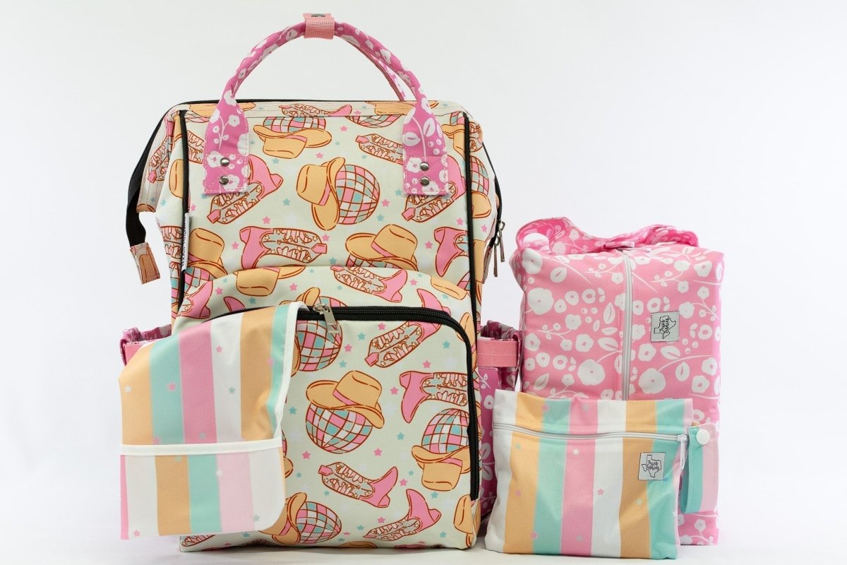 Boot Scootin Diaper Bag Trendy Backpack Style for Stylish Parents - Everetts Place