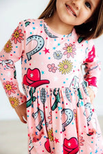 Mila & Rose ® Boots & Bling L/S Pocket Twirl Dress - 