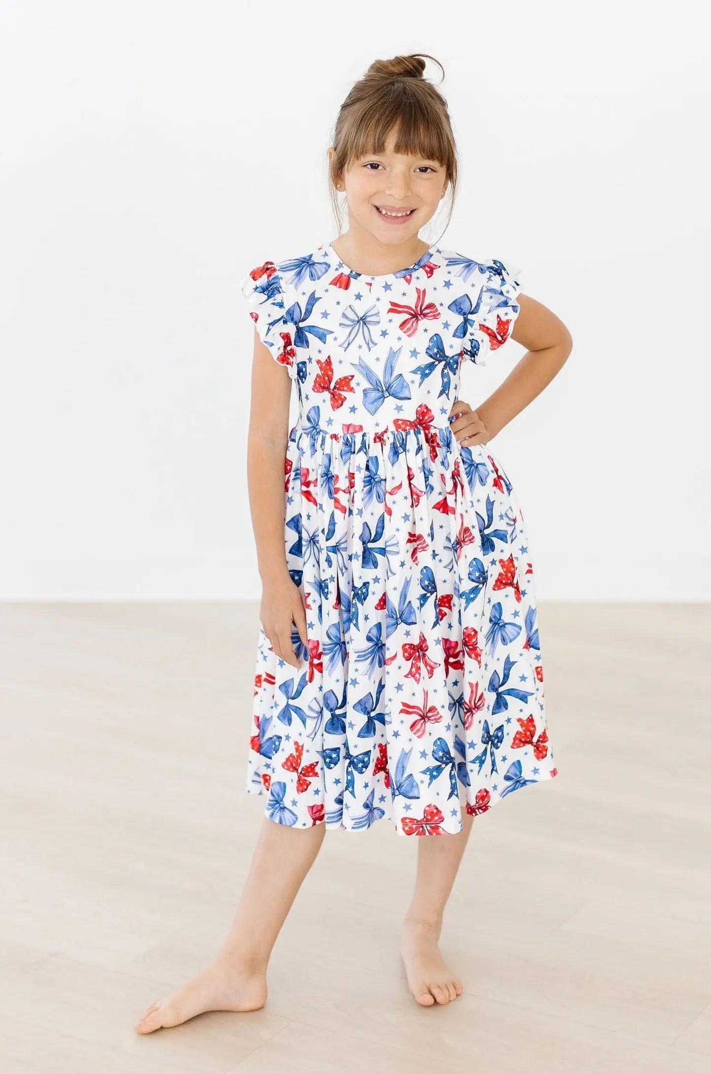 Mila & Rose ® Born to Sparkle Flutter Sleeve Twirl Dress - 