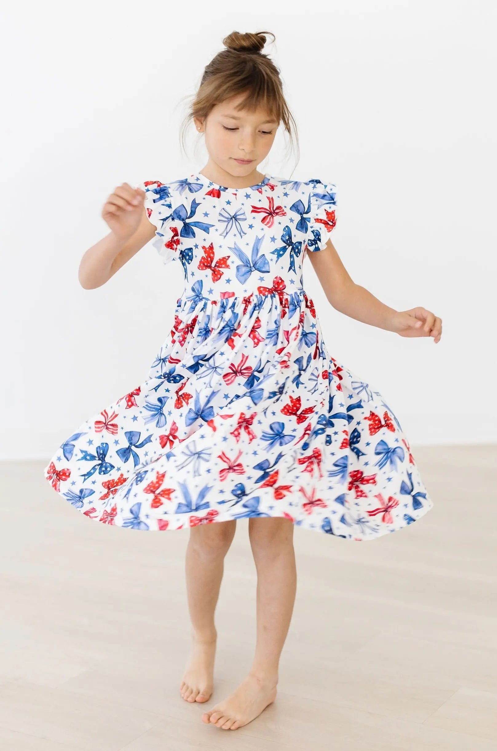 Mila & Rose ® Born to Sparkle Flutter Sleeve Twirl Dress - 
