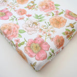 Honey Lemonade Botanical Floral Changing Pad Cover with Soft Stretchy Fabric for Babies - 