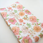 Honey Lemonade Botanical Floral Changing Pad Cover with Soft Stretchy Fabric for Babies - 