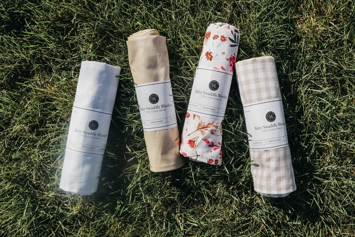 Little Mae & Co Botanical Pink Baby Blanket 100 Percent Cotton Breathable - Everetts Place Boutique - 