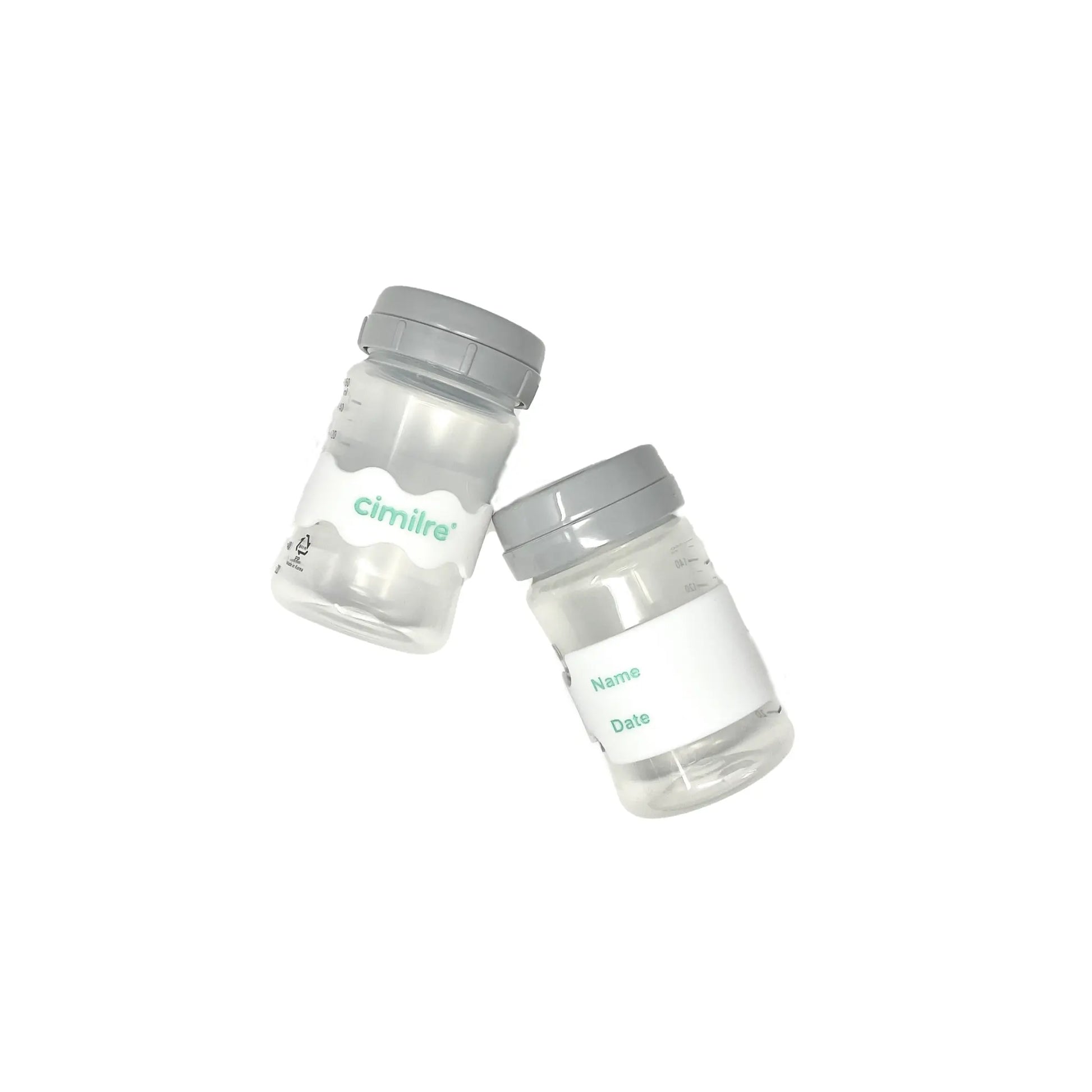 Flexible Silicone Bottle Band Labels for Baby's Milk and Daycare Use Cimilre Breast Pumps