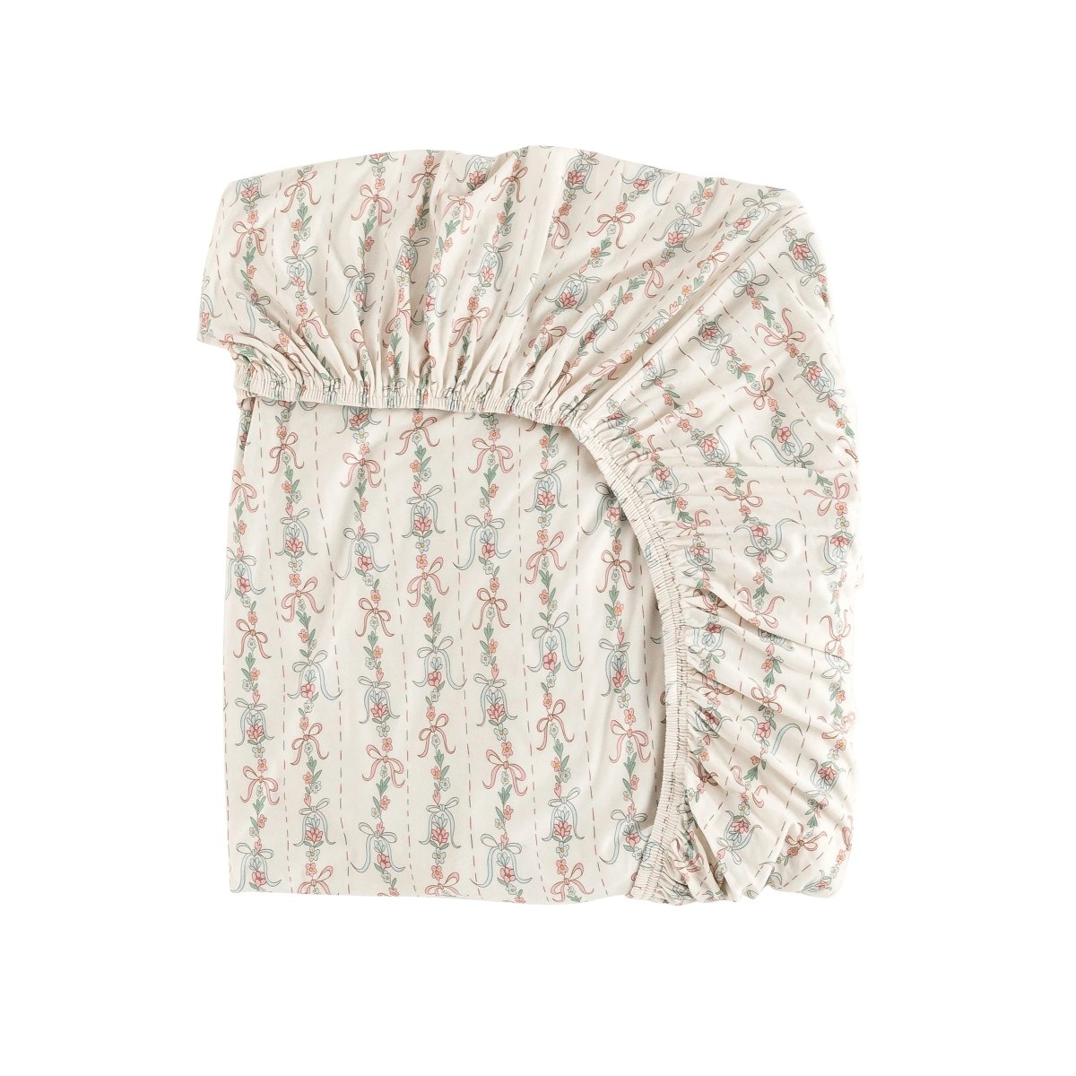 Dreamlet Bow Blossom Bamboo Fitted Crib Sheet Dreamlet Baby Bedding - Everetts Place Boutique - 