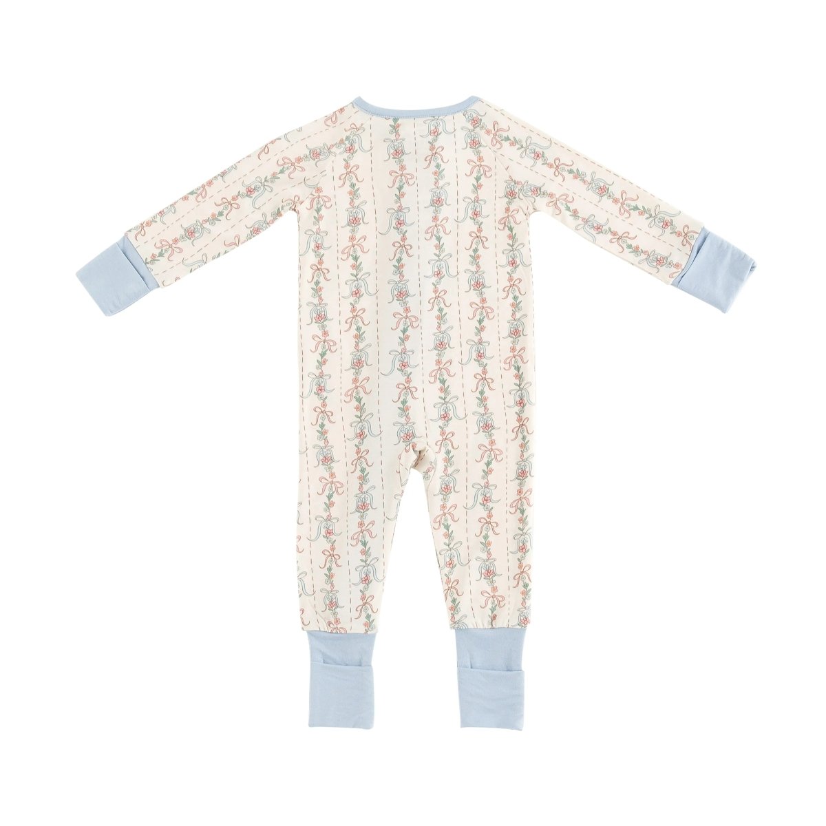 Dreamlet Bow Blossom Convertible Zip Footies For Babies Dreamlet - Everetts Place Boutique - 