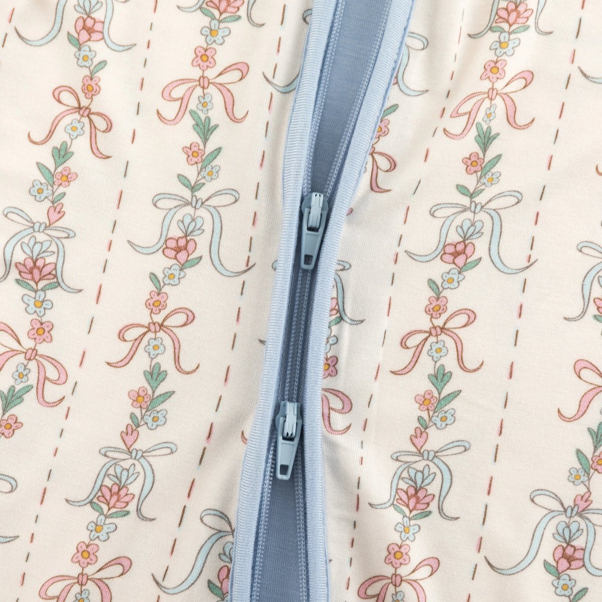 Dreamlet Bow Blossom Convertible Zip Footies For Babies Dreamlet - Everetts Place Boutique - 