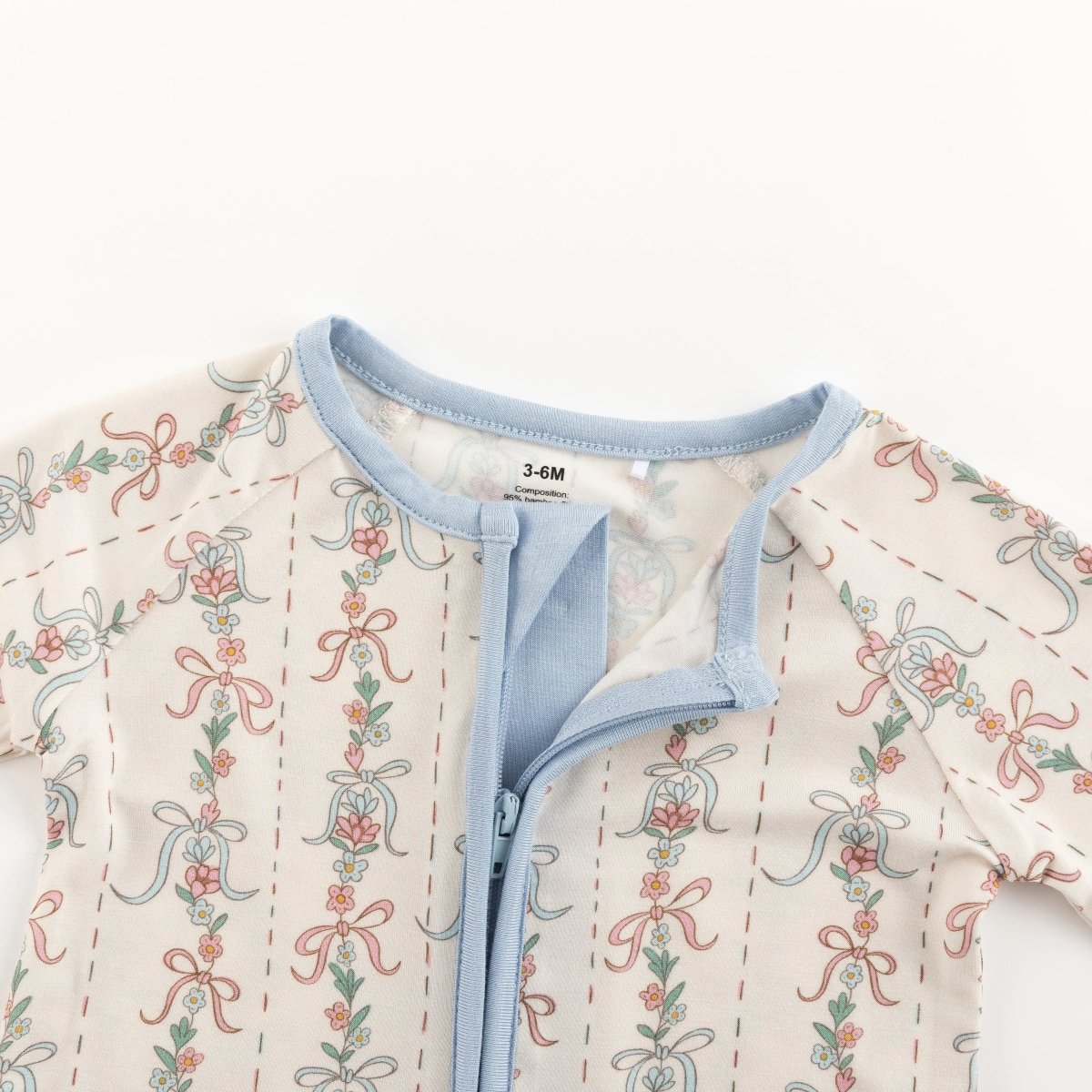 Dreamlet Bow Blossom Convertible Zip Footies For Babies Dreamlet - Everetts Place Boutique - 