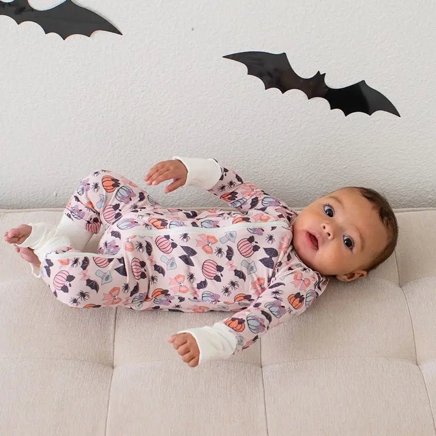 Bow & Boo Convertible Coverall - Baby & Toddler Clothing, Sleeve, Child, Textile, Pink | Everetts Place