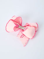 Rylee Faith Designs Bow Embroidered Girls Hairpin 4.1 Inches - 