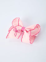 Rylee Faith Designs Bow Embroidered Girls Hairpin 4.1 Inches - 