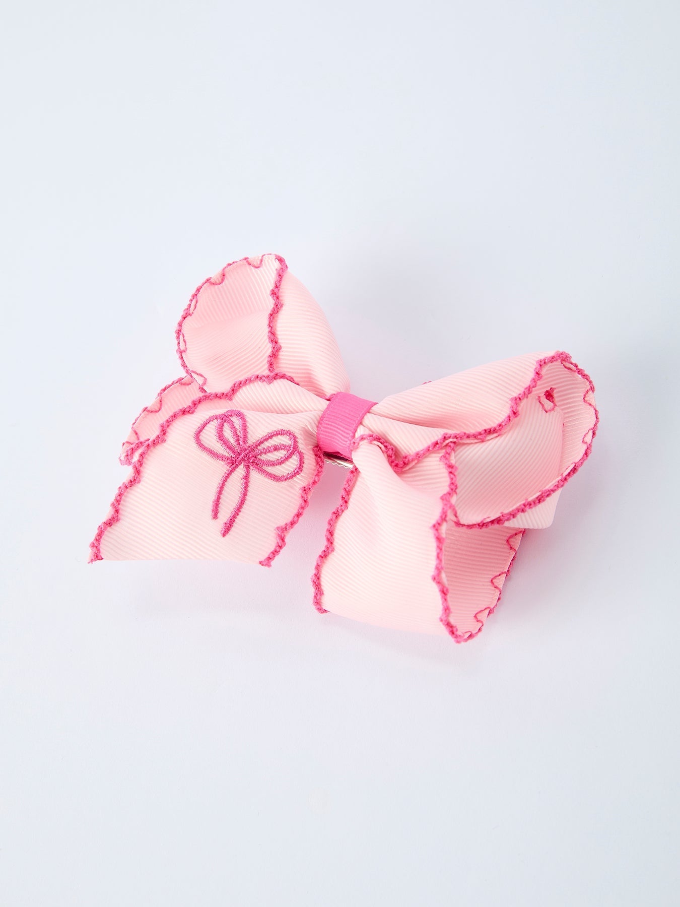 Rylee Faith Designs Bow Embroidered Girls Hairpin 4.1 Inches - 