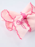 Rylee Faith Designs Bow Embroidered Girls Hairpin 4.1 Inches - 