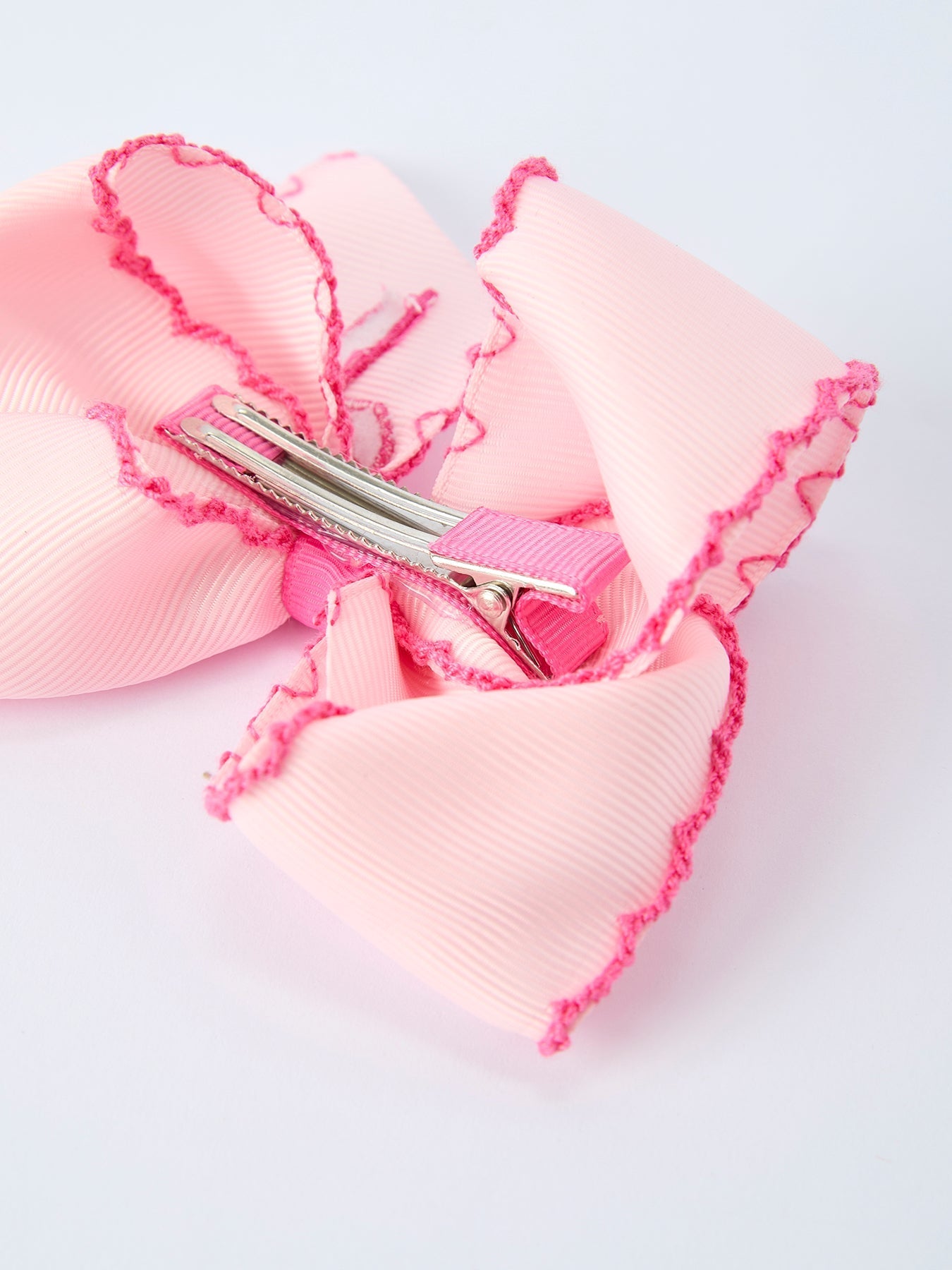 Rylee Faith Designs Bow Embroidered Girls Hairpin 4.1 Inches - 