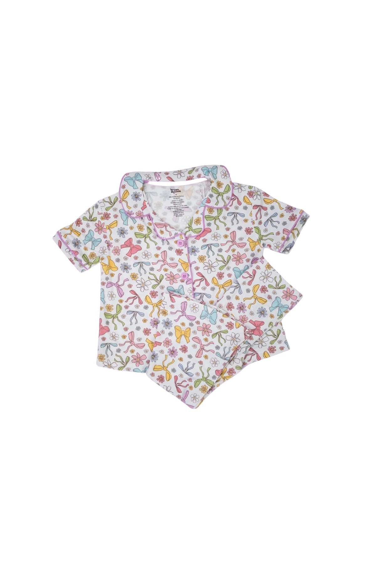 DREAM BIG LITTLE CO Bow Garden Dream Girls Flare Set Pastel Print for ToddlersEveretts Place