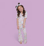 DREAM BIG LITTLE CO Bow Garden Dream Girls Flare Set Pastel Print for ToddlersEveretts Place
