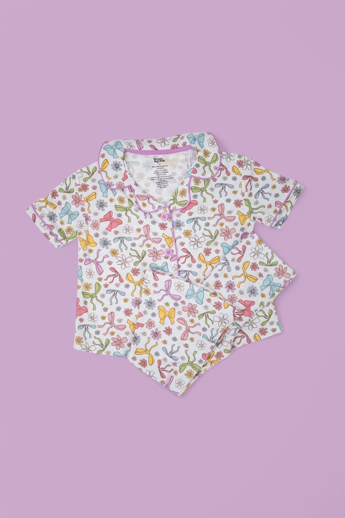 DREAM BIG LITTLE CO Bow Garden Dream Girls Flare Set Pastel Print for ToddlersEveretts Place