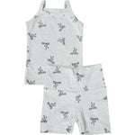 Mebie Baby Bow Tank Top and Biker Shorts Set for Toddlers and Kids - 