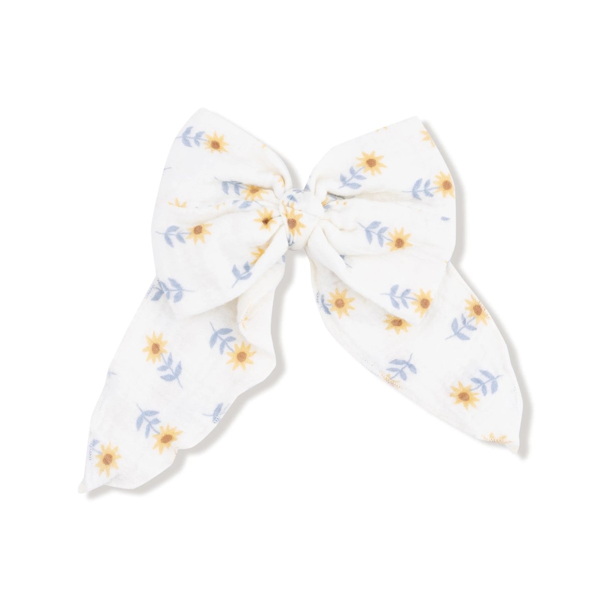 Angel Dear Bow With Tails Clip In Organic Cotton Muslin For Baby - Everetts Place Boutique - 