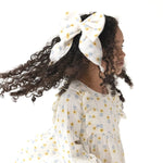 Angel Dear Bow With Tails Clip In Organic Cotton Muslin For Baby - Everetts Place Boutique - 