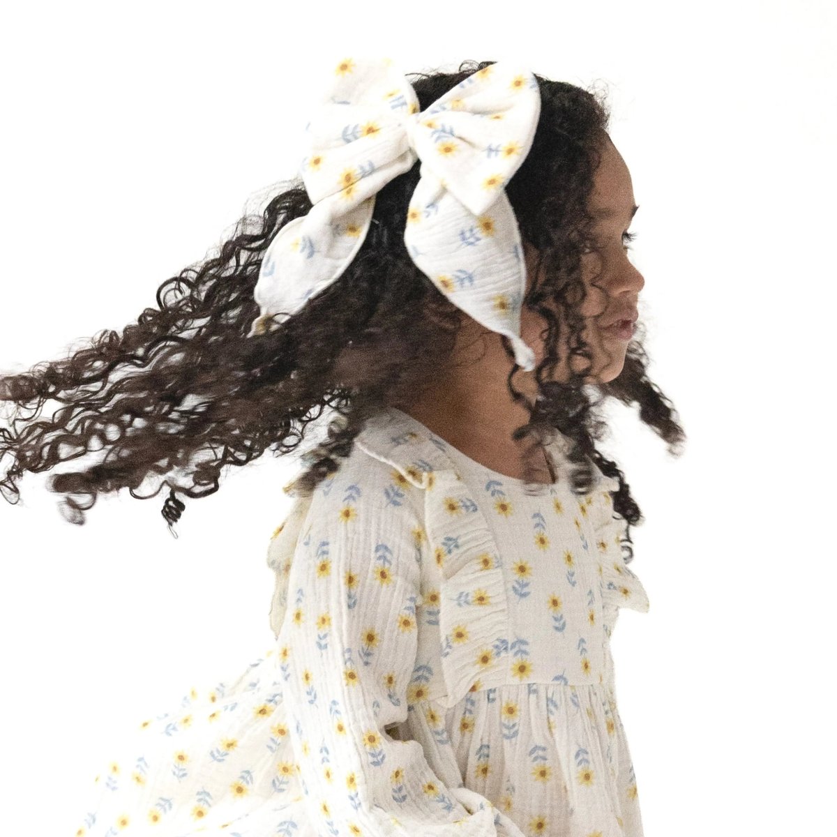 Angel Dear Bow With Tails Clip In Organic Cotton Muslin For Baby - Everetts Place Boutique - 
