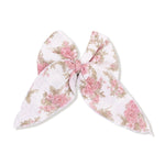 Angel Dear Bow With Tails Clip In Organic Cotton Muslin Hair Accessory - Everetts Place Boutique - 