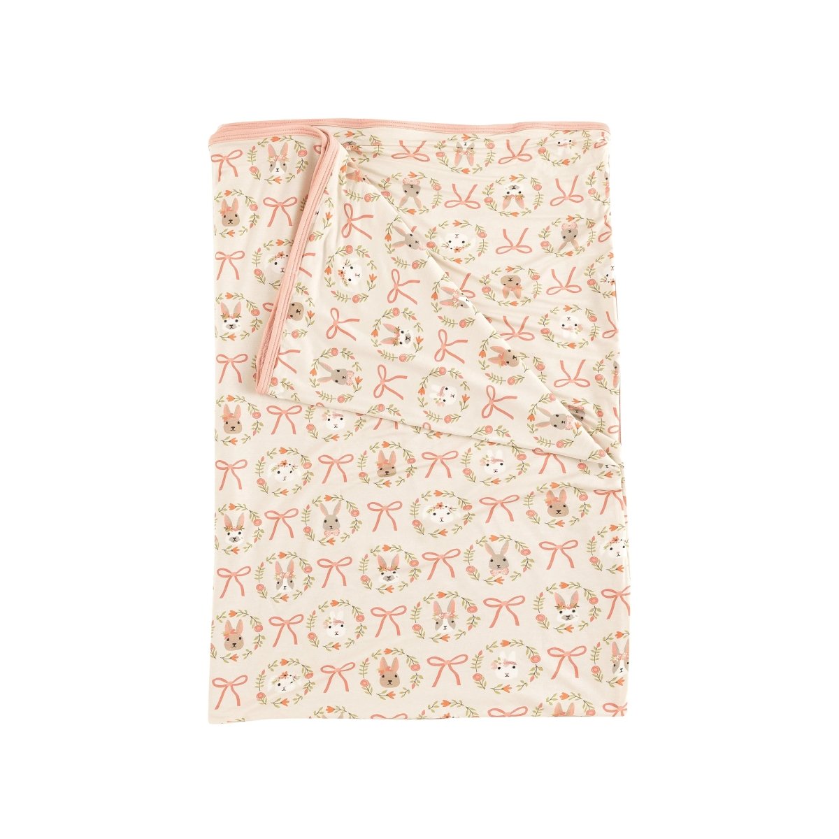 Dreamlet Bows And Bunnies Dream Blanket Bamboo Soft 62 By 47 Inches - Everetts Place Boutique - 