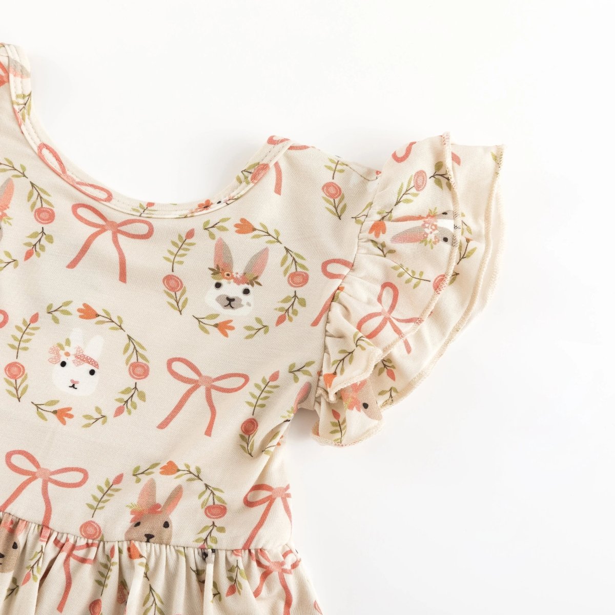 Dreamlet Bows and Bunnies Twirl Dress for Sunny Day Adventures - Everetts Place Boutique - 