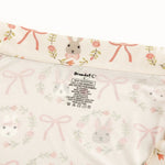 Dreamlet Bows and Bunnies Women Short Sleeve Pajama Set Bamboo - Everetts Place Boutique - 