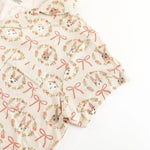 Dreamlet Bows and Bunnies Women Short Sleeve Pajama Set Bamboo - Everetts Place Boutique - 