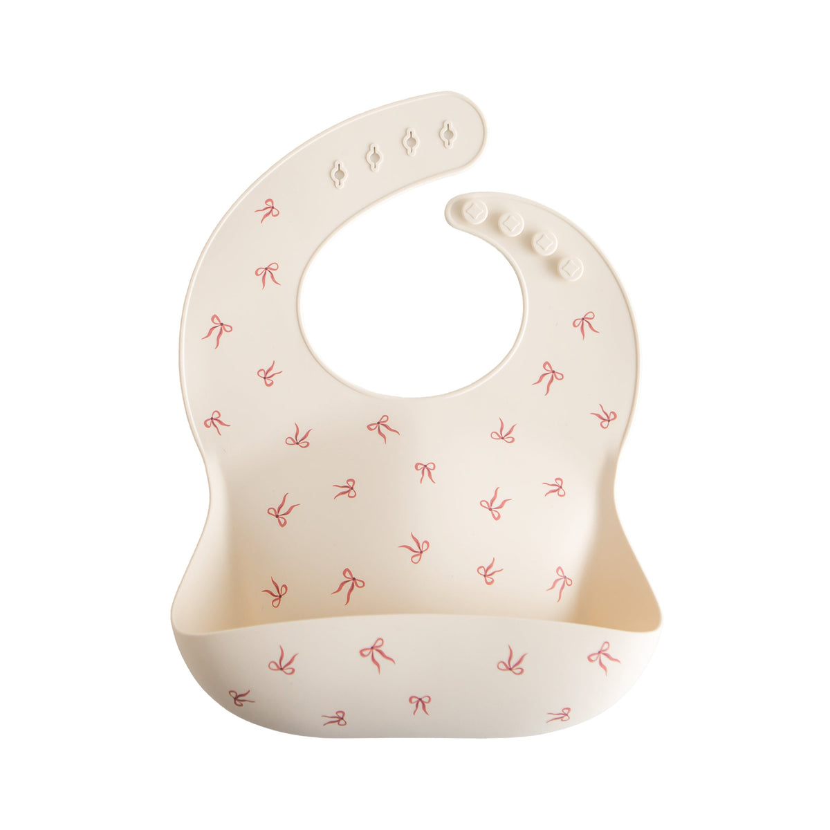 Silicone Baby Bib, Polka Dot Print by Mushie