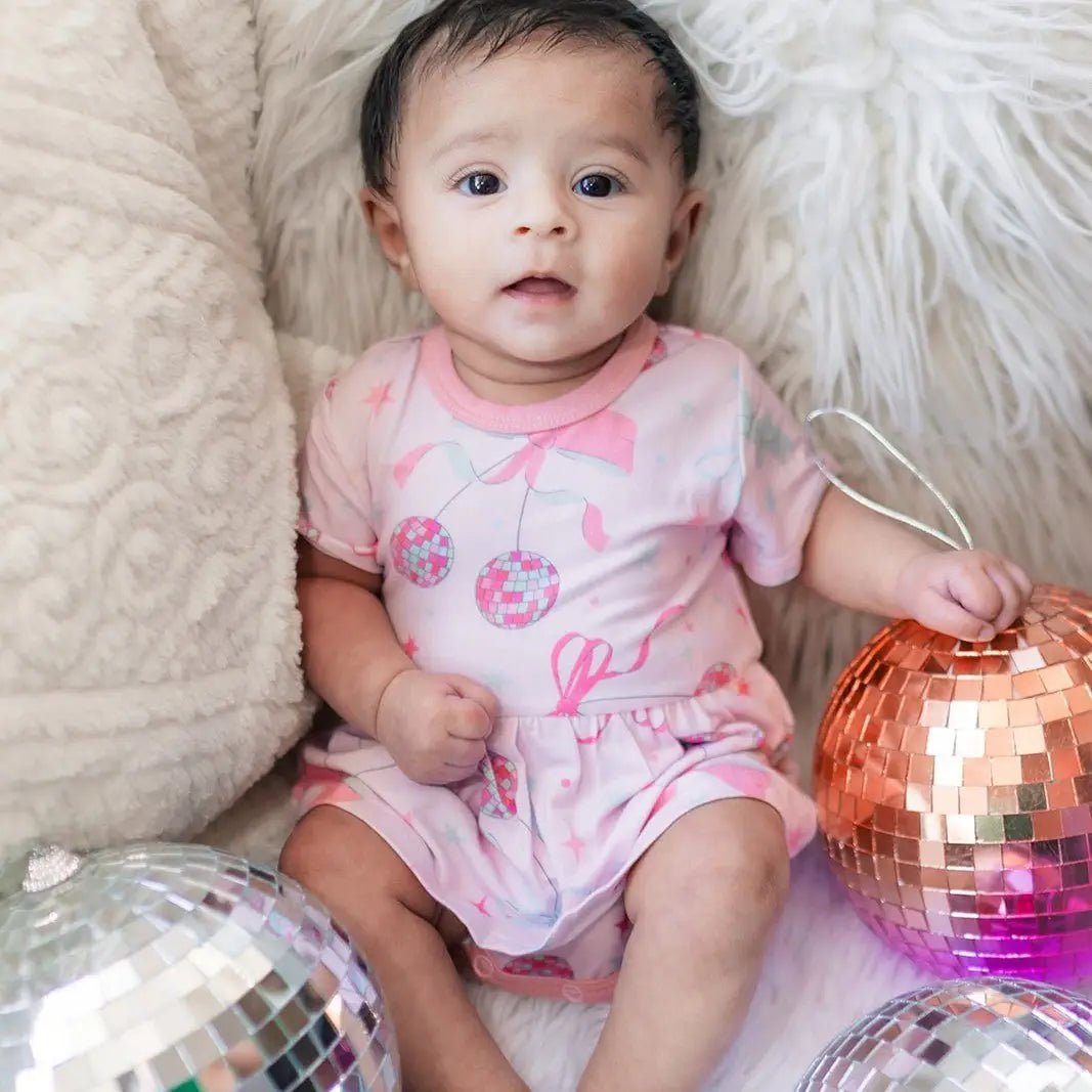 Bestaroo Bowtastic Boogie Bamboo Bodysuit Dress With Snap Closure - 