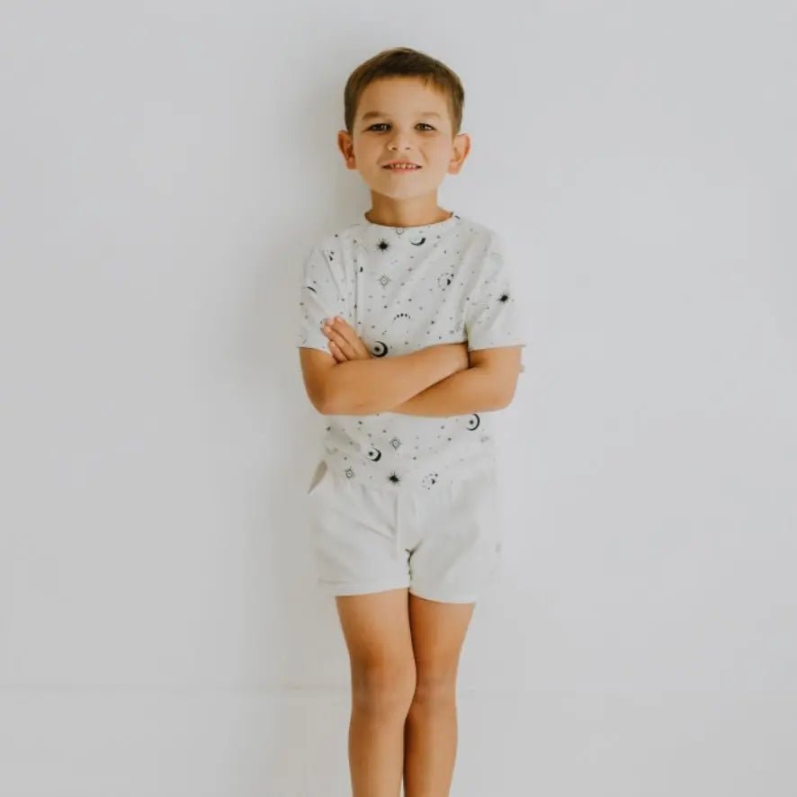 Finn + Emma Boxy Toddler Tee | celestial - 