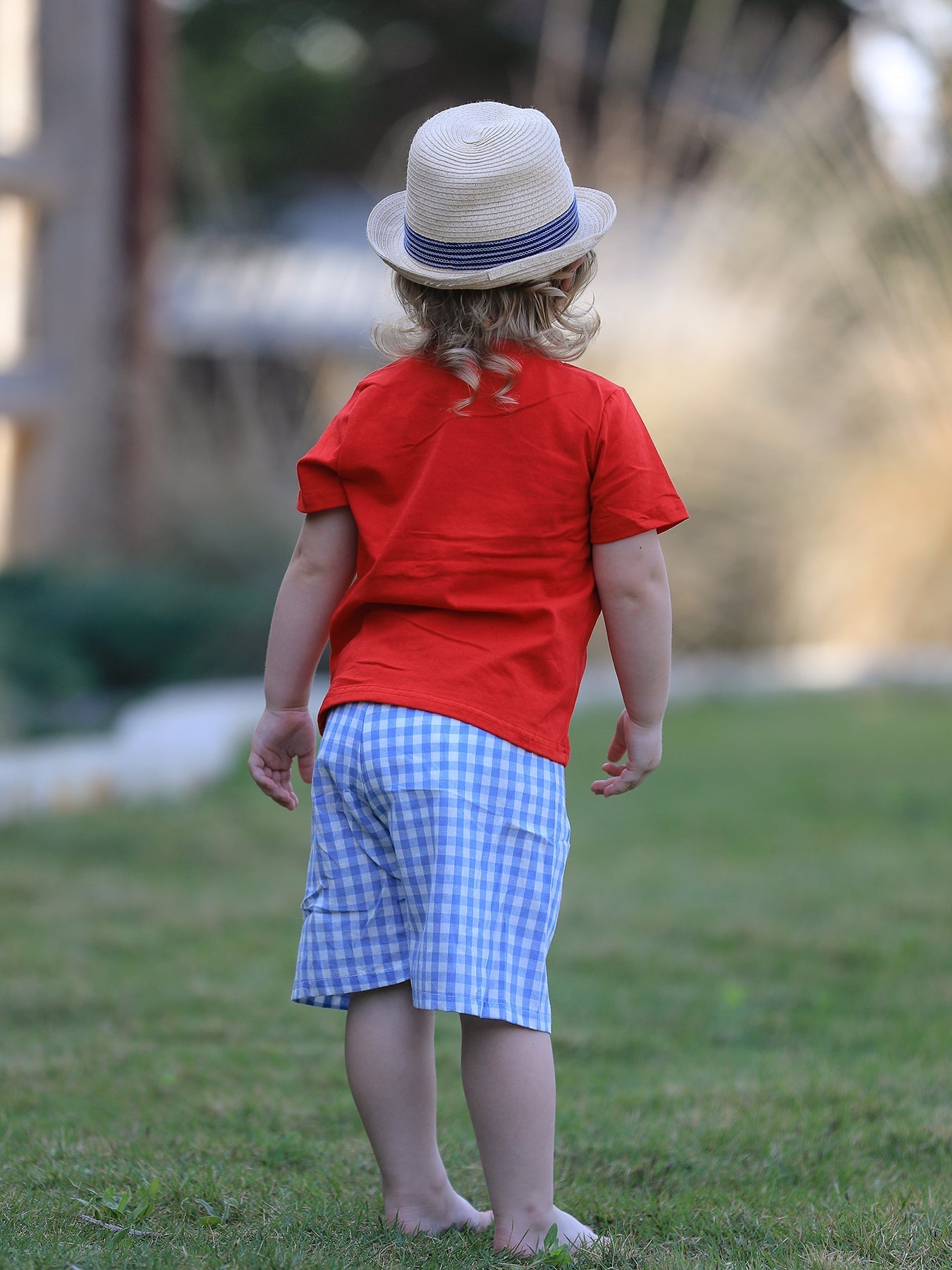 Rylee Faith Designs Boys Back to School Pencil Apple Applique Plaid Shorts SetEveretts Place