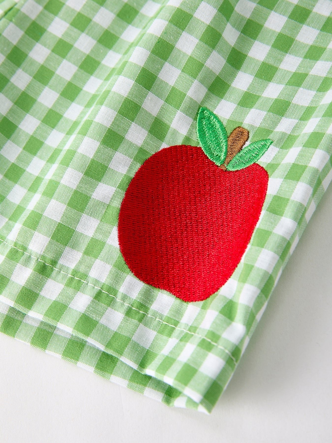 Rylee Faith Designs Boys Back to School Smock Embroidered Top+ Plaid ShortsEveretts Place