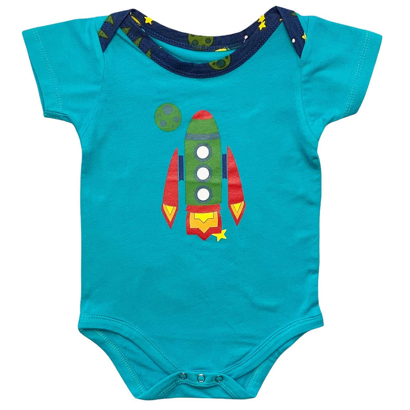 Boys Layette Space Ship Onesie Pants Cap 3pc Gift Set - Everetts Place: Online Boutique - Kid's Clothing