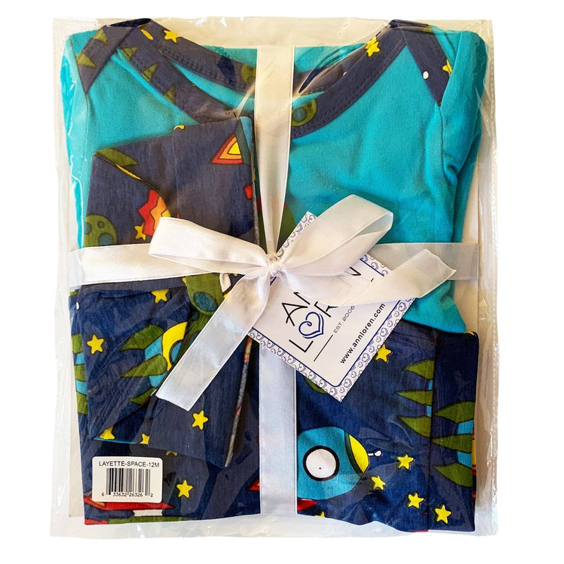 Boys Layette Space Ship Onesie Pants Cap 3pc Gift Set - Everetts Place: Online Boutique - Kid's Clothing